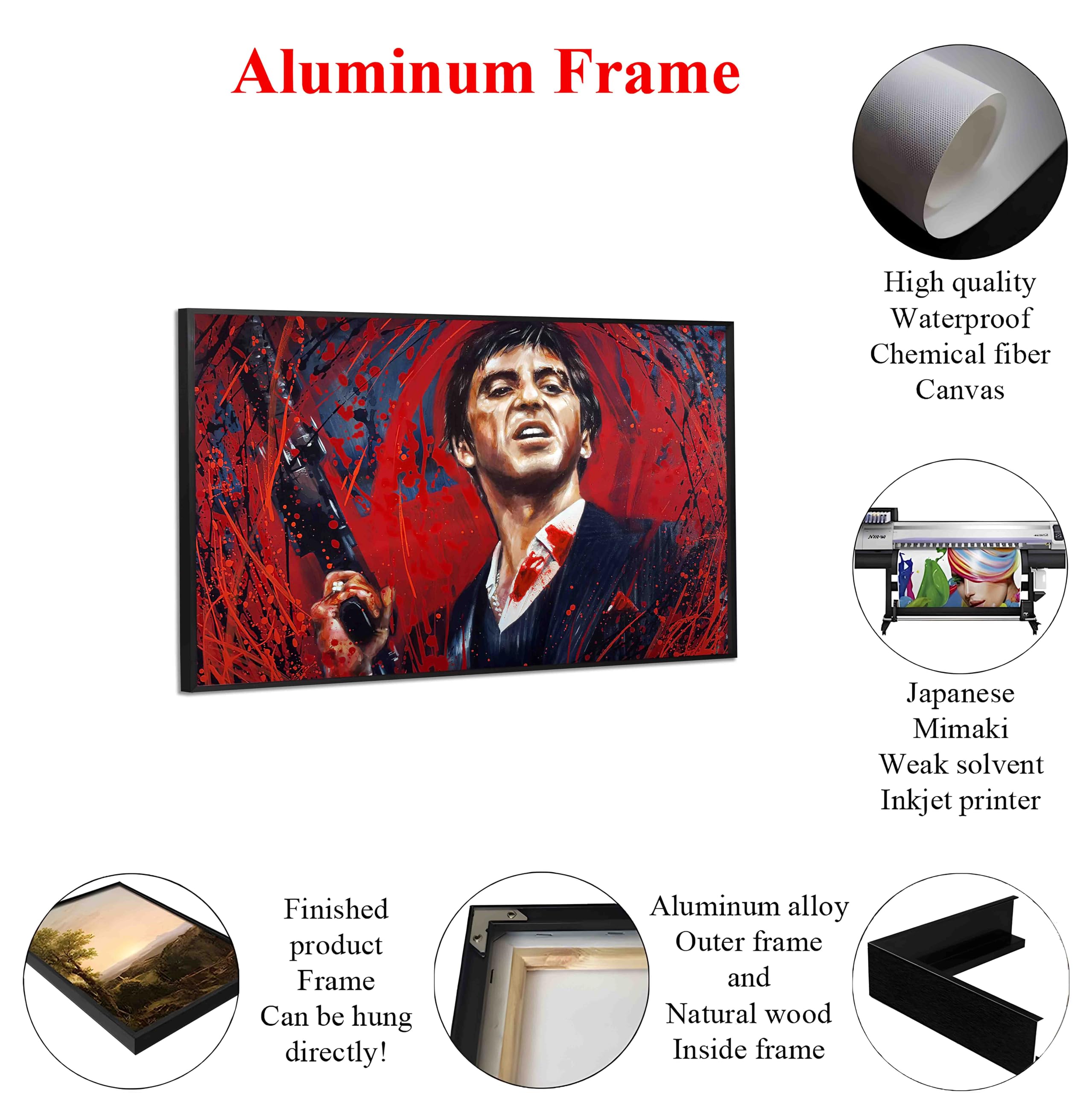 Amazon.com: Scarface Poster Canvas Print Art,Suitable for Bedroom